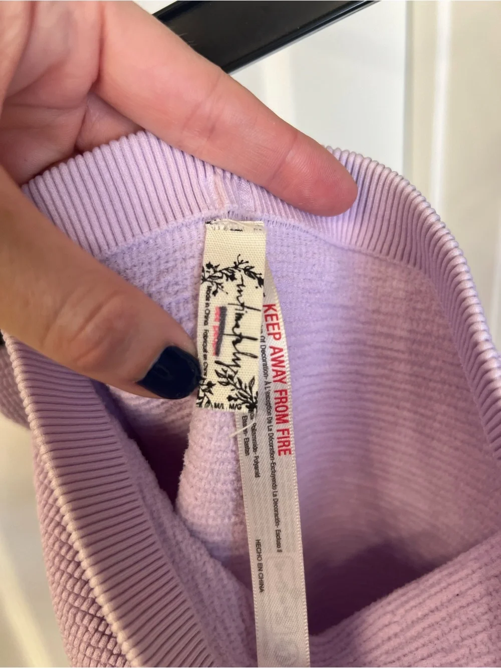 Free People Lavender Ribbed Bike Shorts